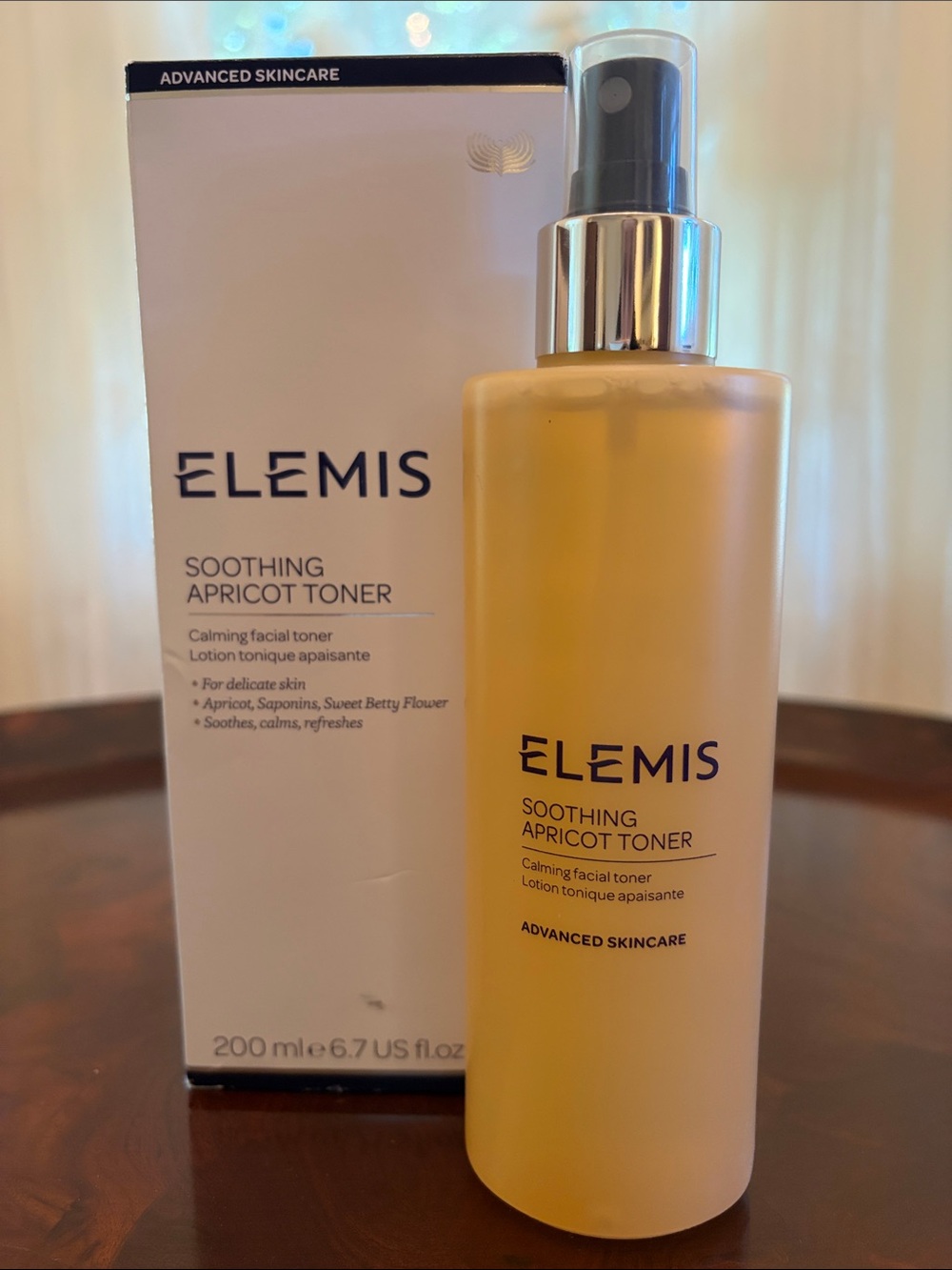 ELEMIS Apricot Soothing Facial Toner — Peach-Orange Bottle